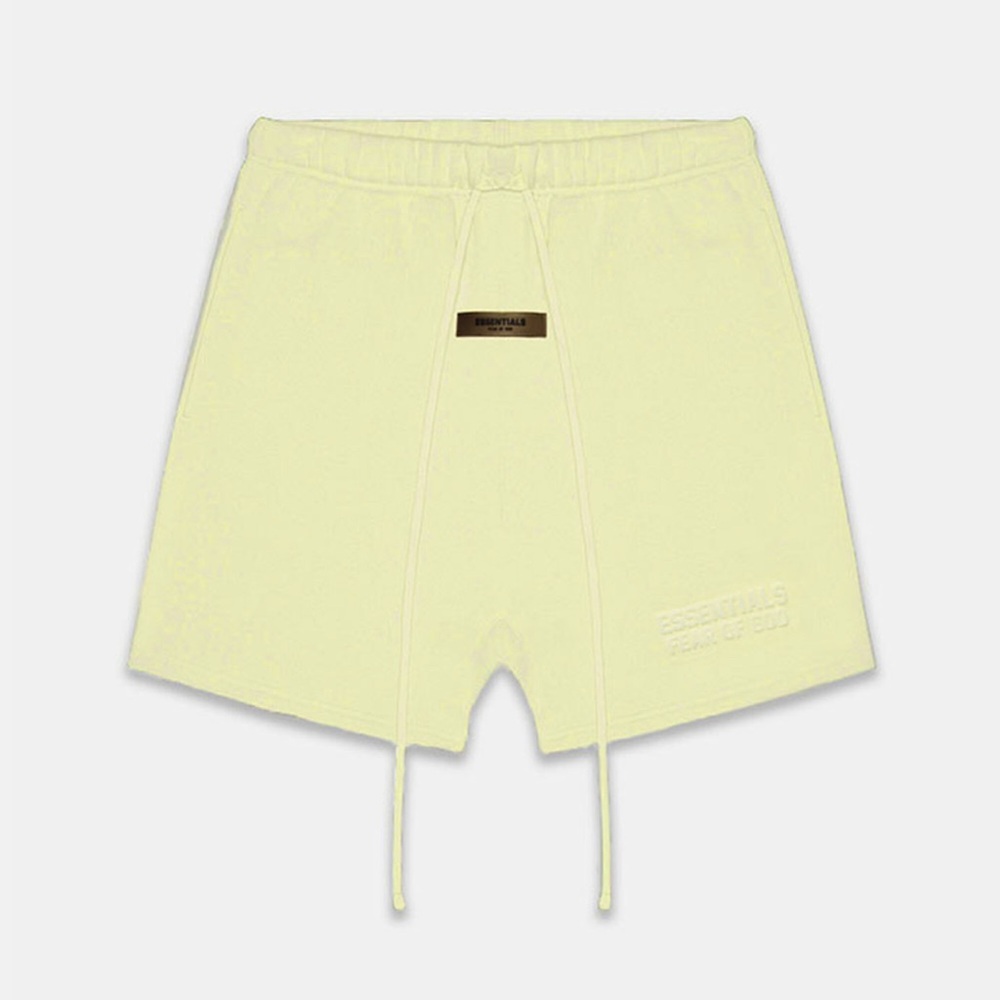 ESSENTIALS “Canary” Shorts Light Yellow Drawstring Shorts Size L